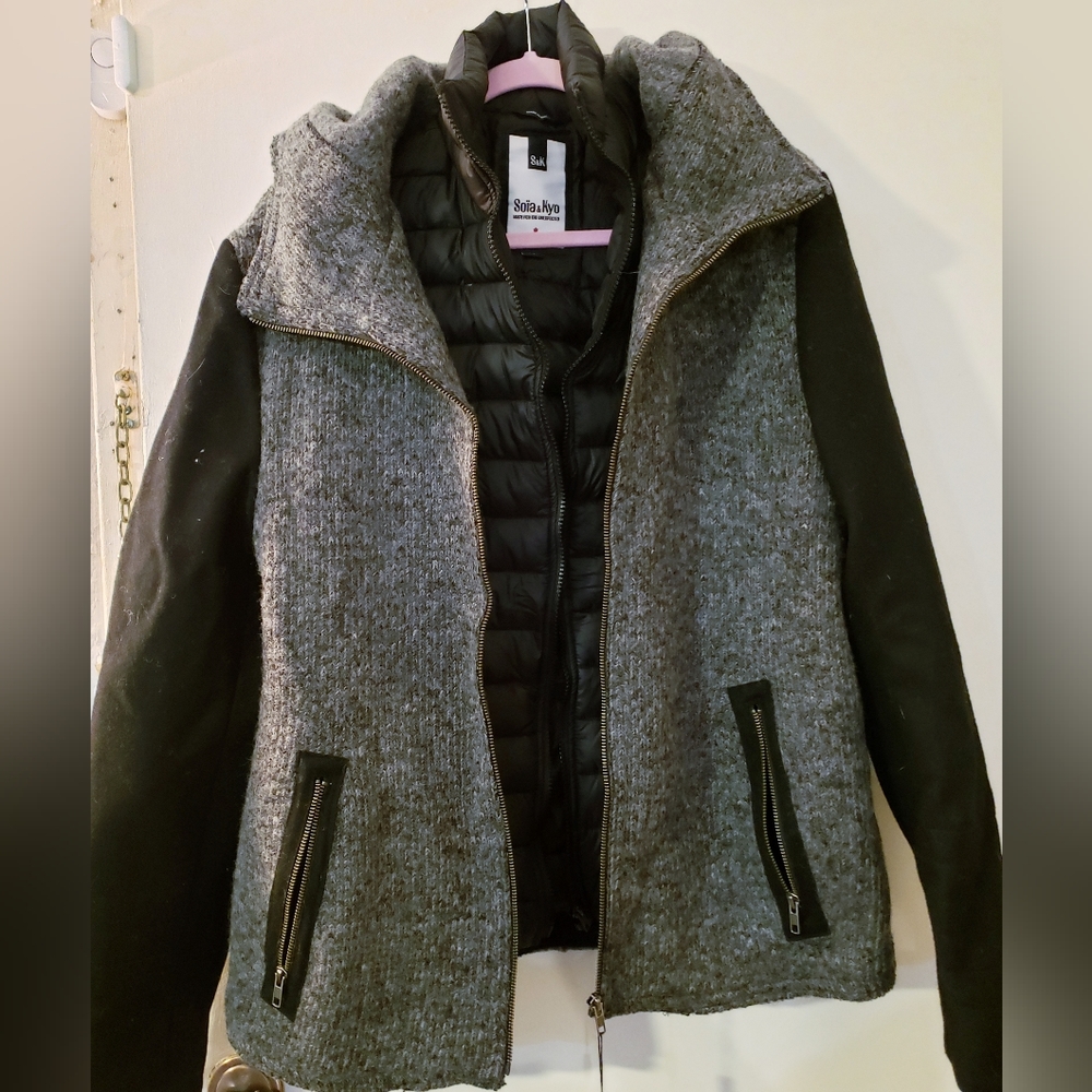 Soia & Kyo Mens Wool Down Jacket size Large